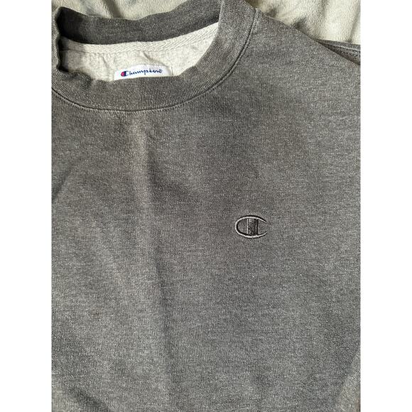Champion Crewneck Grey Embroidered Men's Size XL - Picture 3 of 6